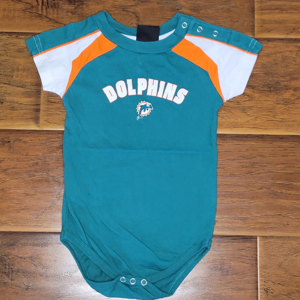 Teal and Orange Dolphins Bodysuit